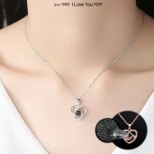 https://www.bcalpo.com/Romantic Memory Rose Heart Projection 100 Language I Love You Necklace for Lover Couples- Rose Gold